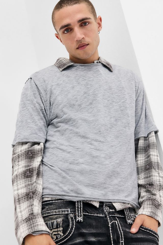 Archivis Black & White Shadow Long Sleeve Shirt #4