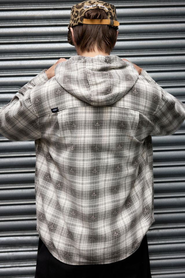 Archivis Black & White Shadow Long Sleeve Hooded Shirt #3