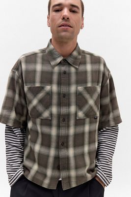 Archivis Khaki Shadow Double Layer Check Shirt
