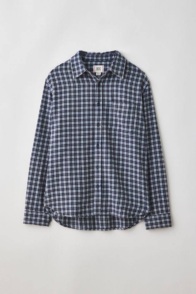 BDG Marineblaues Baggy Kariertes Flanellhemd #5