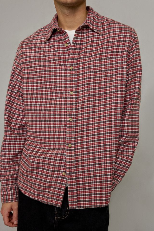 BDG Rotes Weites Kariertes Flanellhemd #2