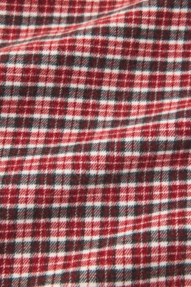 BDG Rotes Weites Kariertes Flanellhemd #4