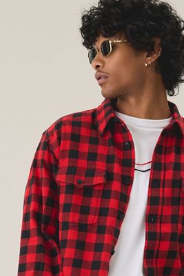BDG Red Plaid Utility Shirt
