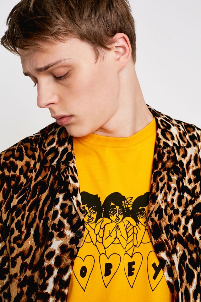 UO Leopard Print Short-Sleeve Shirt #1