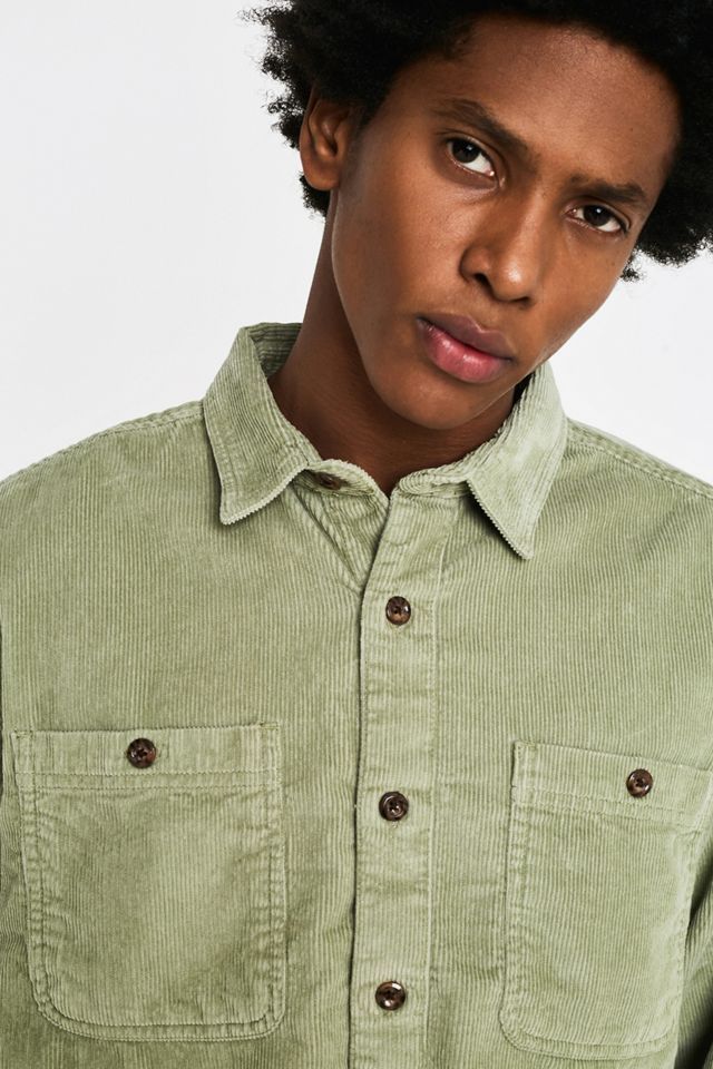 Dickies Arthurdale Oil Green Corduroy Shirt #1
