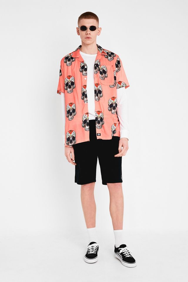 Dickies - Chemise Blossvale tête de mort rose #2