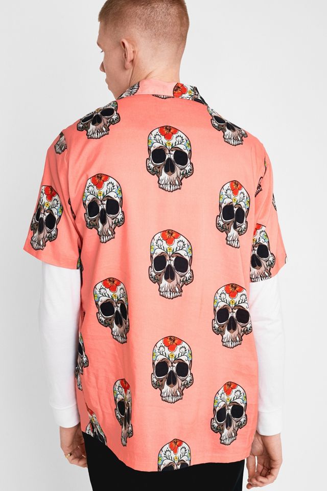Dickies - Chemise Blossvale tête de mort rose #3