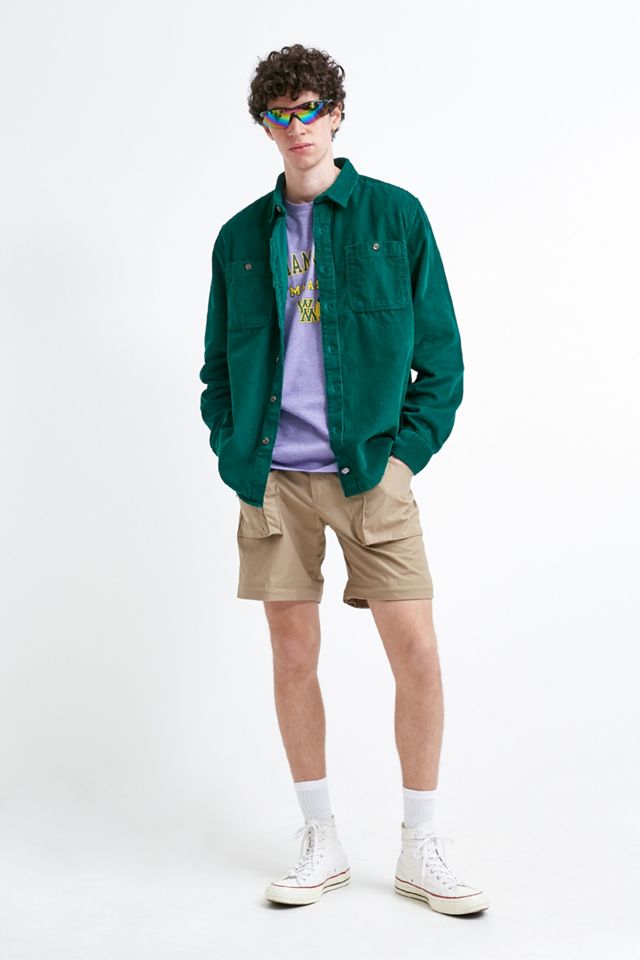 Dickies Arthurdale Scout Camisa verde de pana de manga larga #1