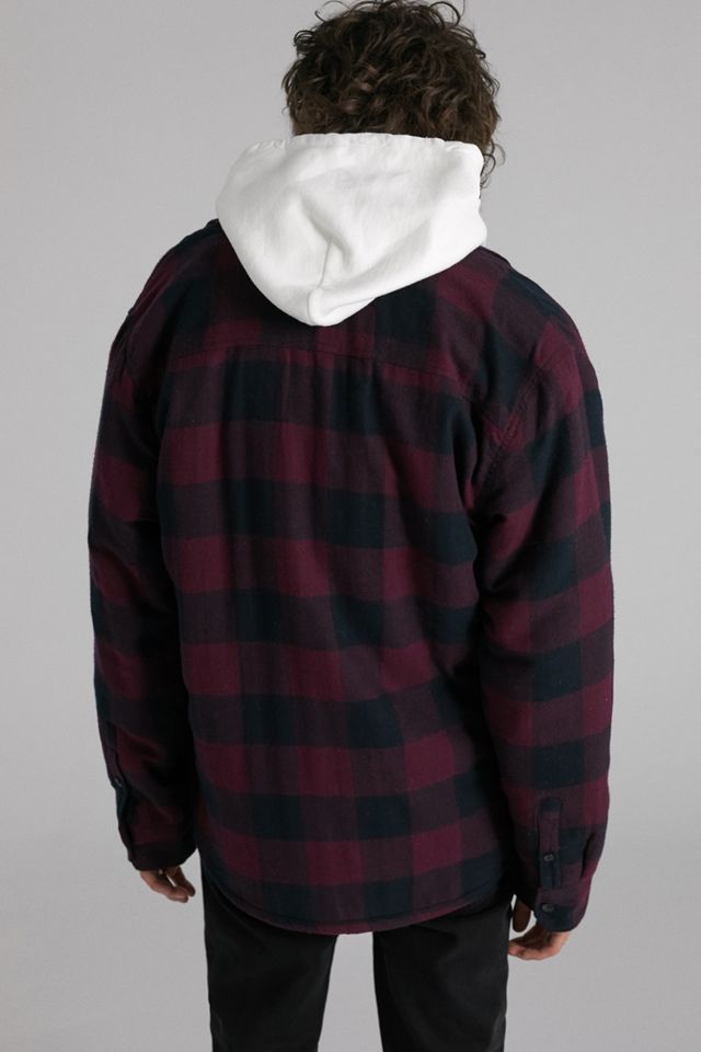 Dickies Lansdale Maroon Checked Shirt Jacket #3