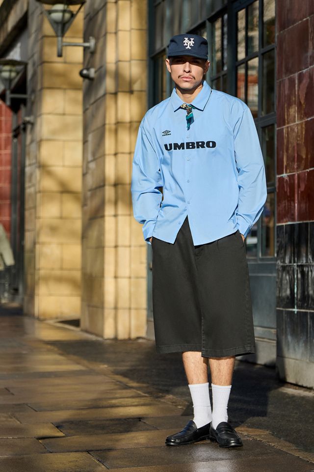 Umbro UO Esclusiva Camicia Oxford Logo Blu #1