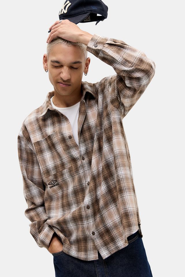 Umbro Camisa a Cuadros Color Burdeos Exclusiva de UO #1