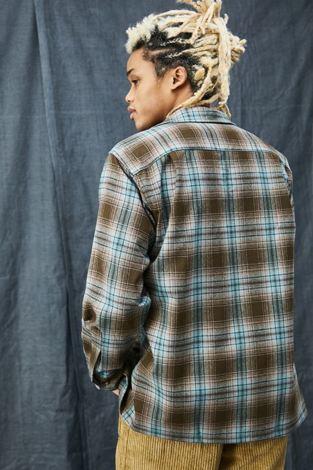 Pendleton Brown & Blue Wool Board Shirt #1