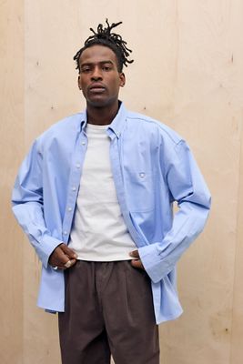 Anglan Sky Blue Radical Oxford Big Shirt