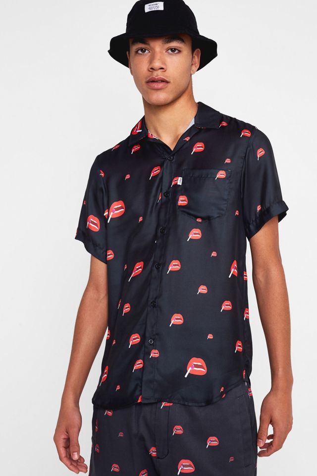 Post Details Kitsch Black Bowling Shirt Urban Outfitters UK