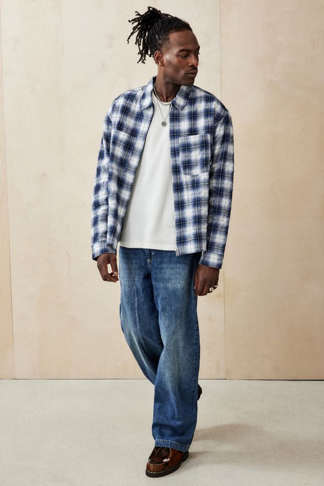 Chemise à glissière bleu marine exclusive UO Temp Surf Co #2