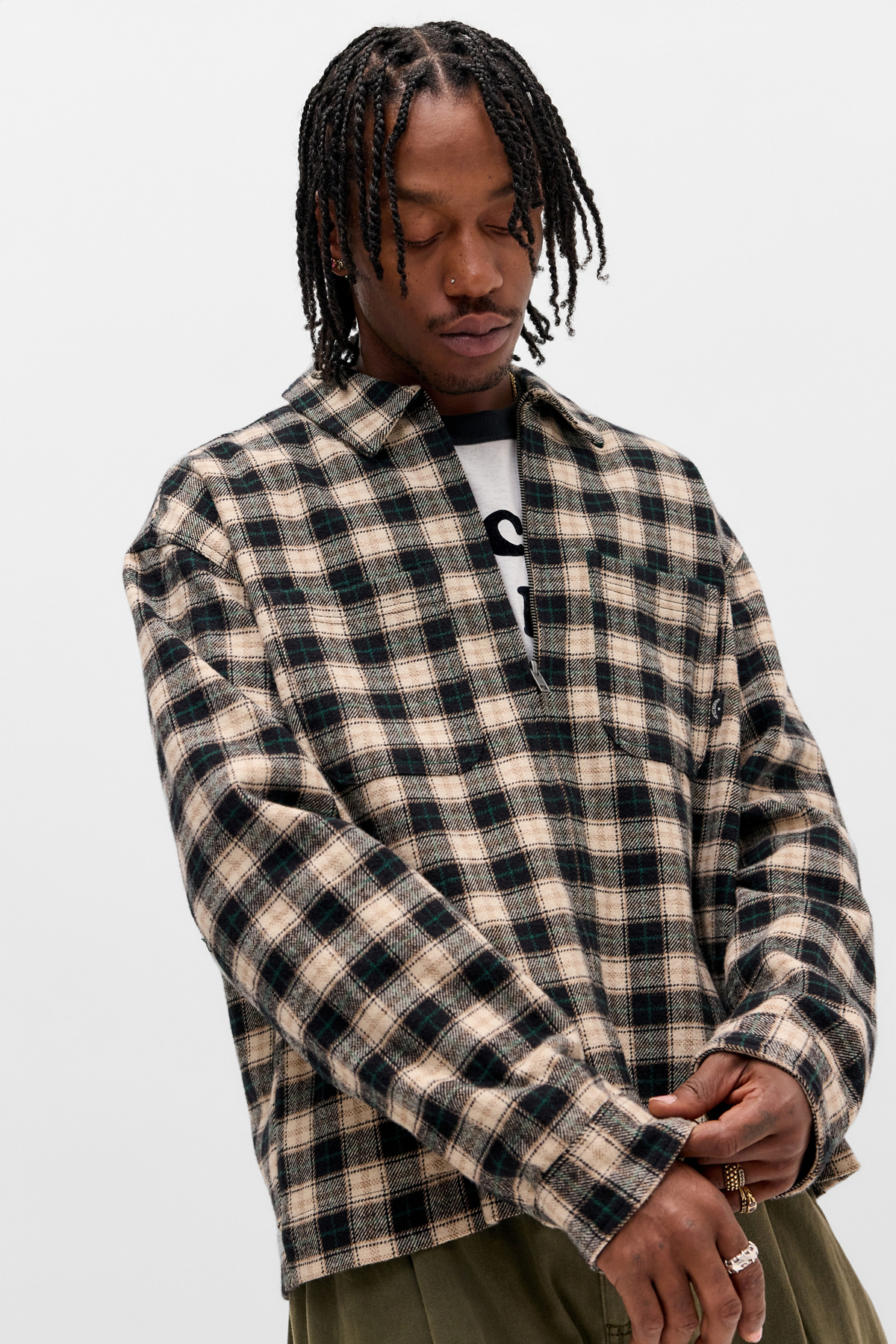 Temp Surf Co Check Blanket Overshirt
