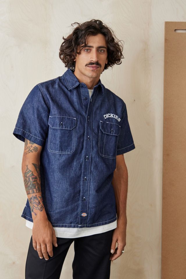 Dickies short sleeve store denim shirt