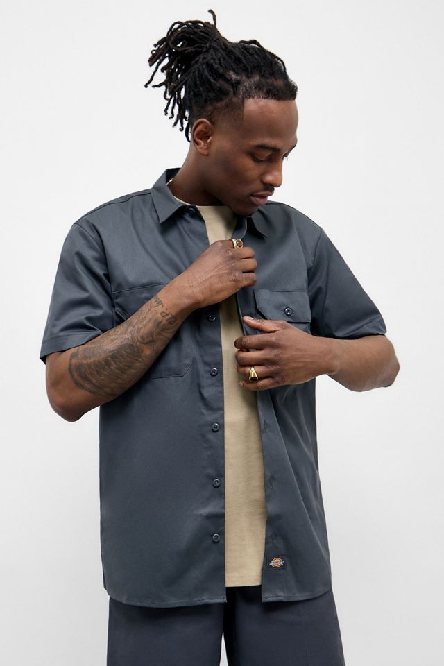 Dickies Charcoal Short Sleeve Work Shirt #1
