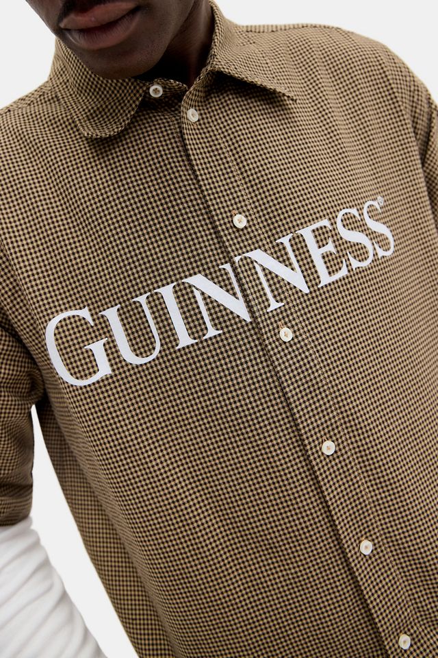 Basic Pleasure Mode UO Exklusives braunes Guinness Karohemd #3
