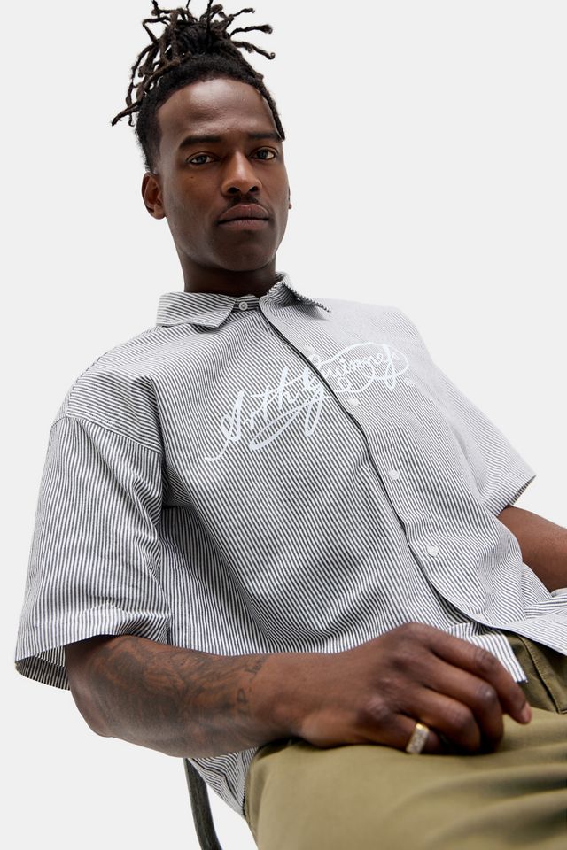 Basic Pleasure Mode UO Exclusive Camicia a Righe Blu Guinness #1