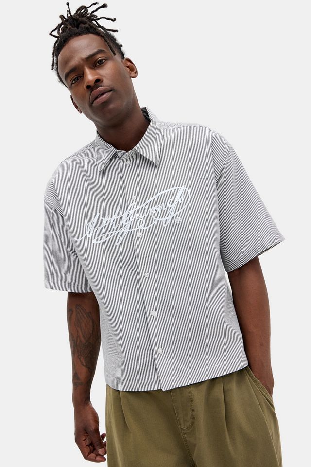 Basic Pleasure Mode UO Exclusive Camicia a Righe Blu Guinness #3