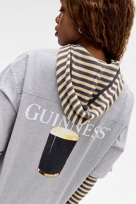 Basic Pleasure Mode UO Exklusives Blaues Guinness Streifen Hemd