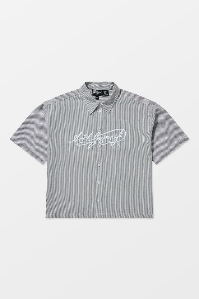 Basic Pleasure Mode UO Exclusive Camicia a Righe Blu Guinness #7