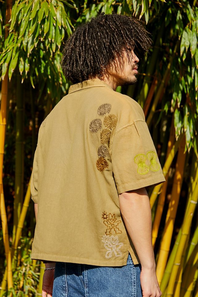 UO Nomad - Chemise en lin Fossil vert  #2