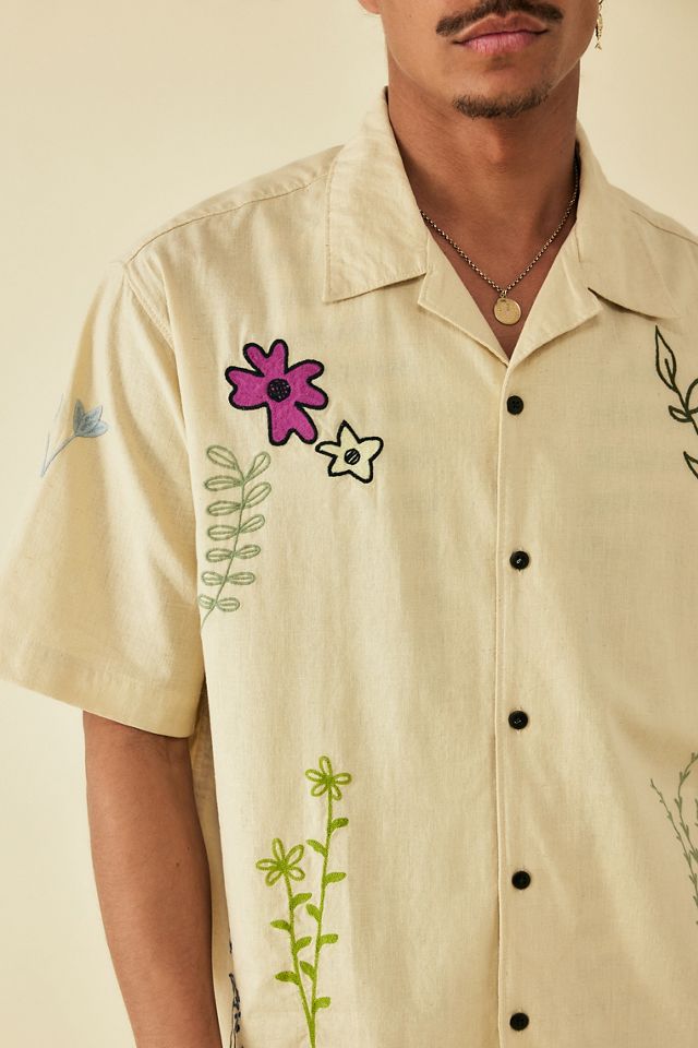 Camisa de Lino Bordada Doodle BDG #1