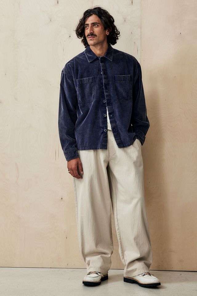 BDG Navy Acid Corduroy Shirt #1