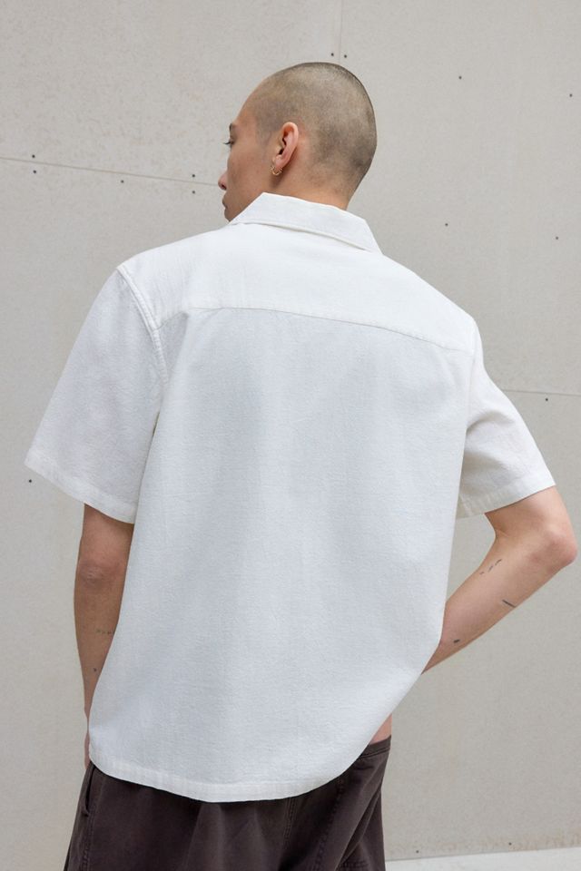 UO White Ray Embroidered Slub Shirt #3
