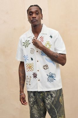 Rolla’s Bowler Grid Knit Short Sleeve Shirt