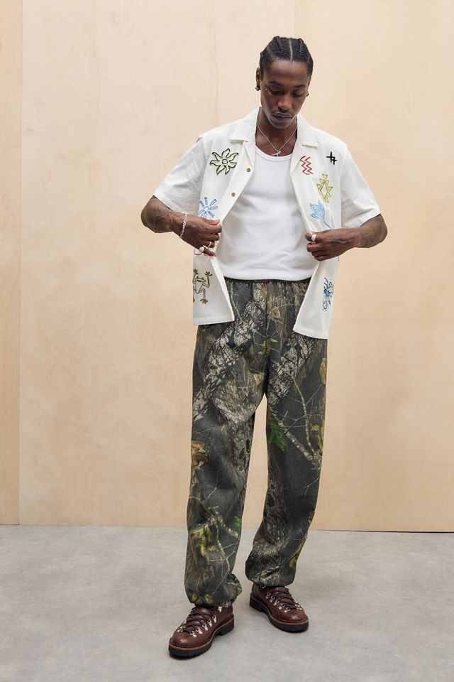 UO White Ray Embroidered Slub Shirt #2