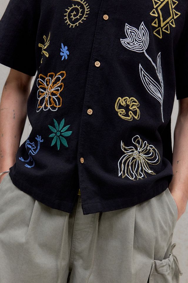 Camicia Slub Ricamata UO Black Ray #2