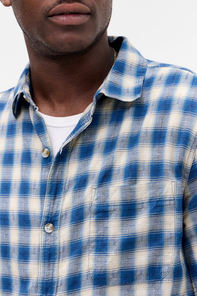 Chemise à manches courtes BDG à carreaux bleu optique #2
