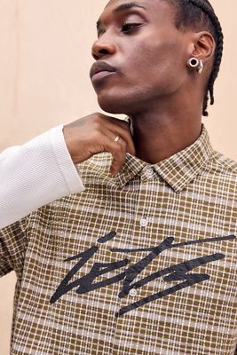iets frans... Camisa de Doble Capa a Cuadros Marrón