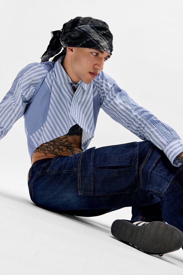 Camisa de Rayas de Negocios Combinada iets frans... #4