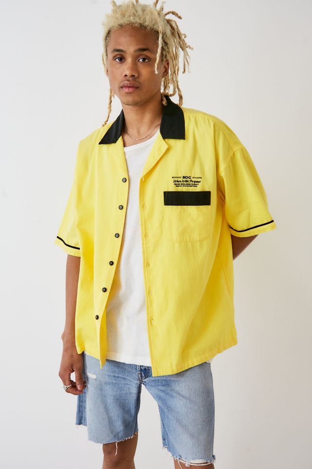 yellow bowling shirt