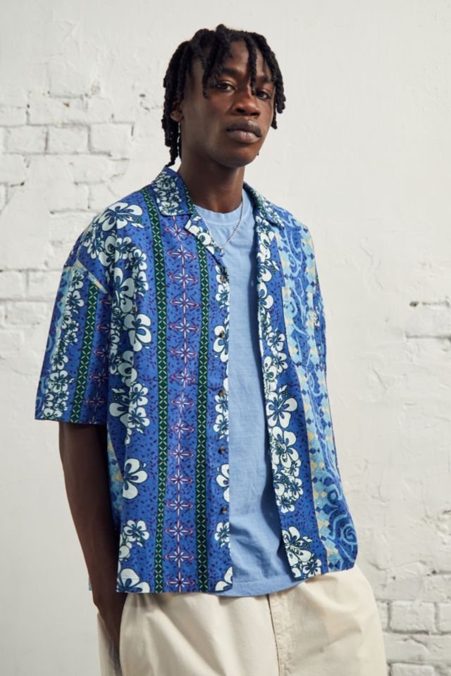 UO Nomad Blue Hawaiian Shirt | Urban Outfitters UK
