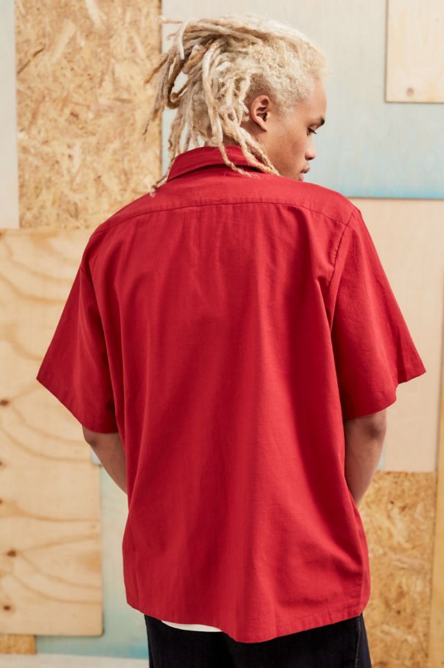 Chemise cubaine zippée rouge BDG #3