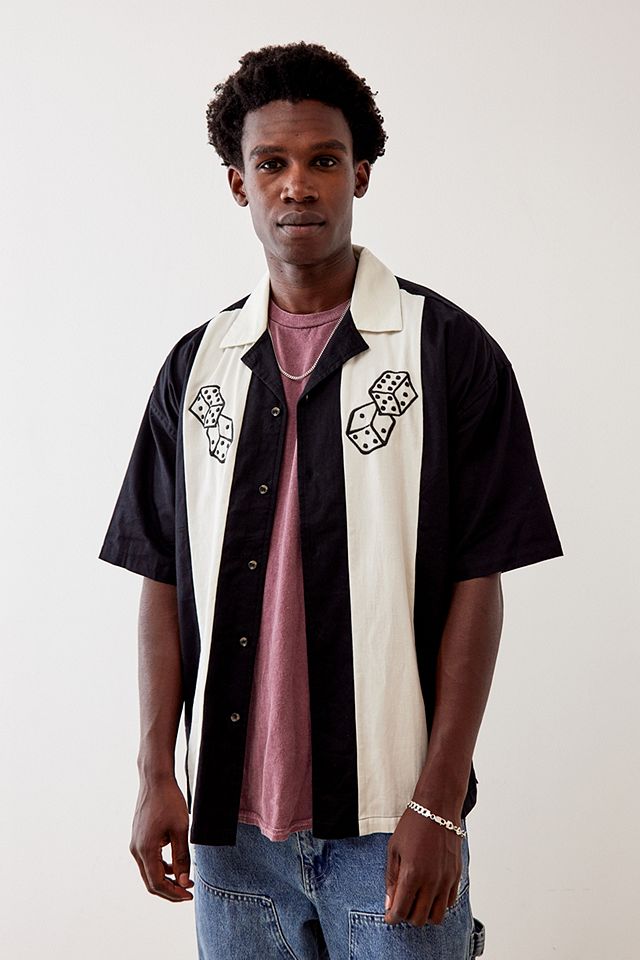 UO Embroidered Dice Bowling Shirt | Urban Outfitters UK