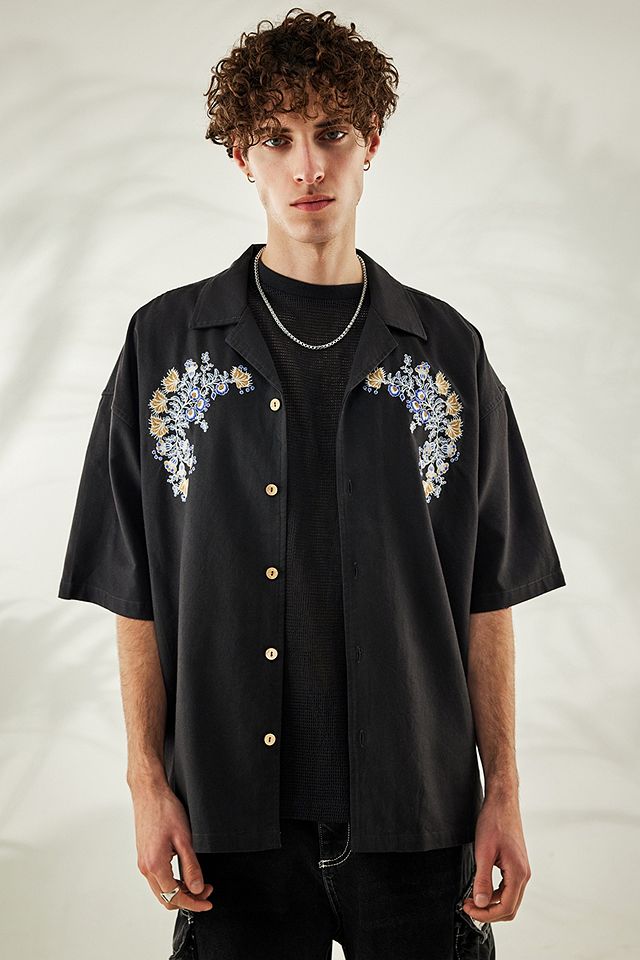 BDG Embroidered Floral Shirt | Urban Outfitters UK