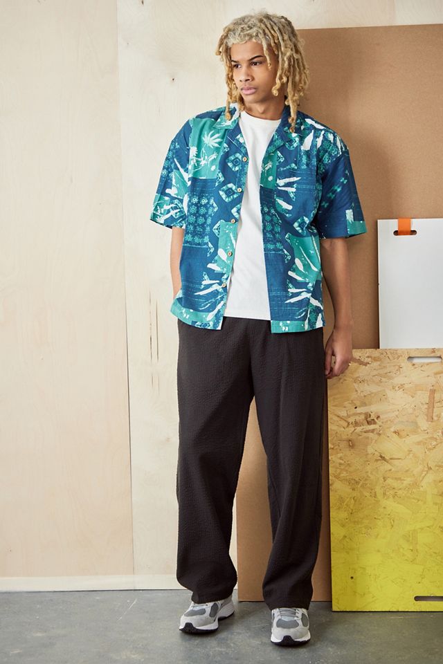 UO - Chemise avec motif peint à la main bleue  #2