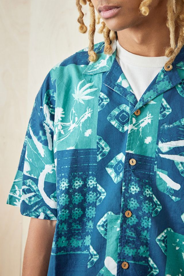UO - Chemise avec motif peint à la main bleue  #3