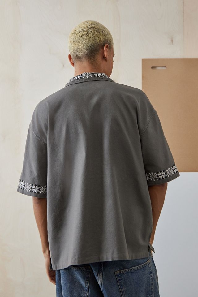 UO Camicia Grigia Nastro Ricamato #2