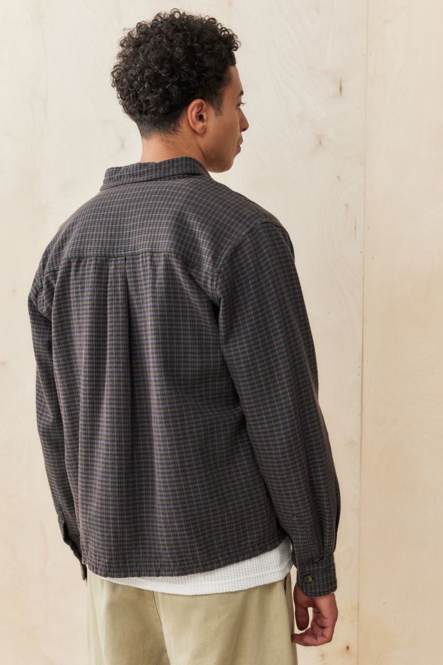 BDG Cropped Black Check Shirt  #3