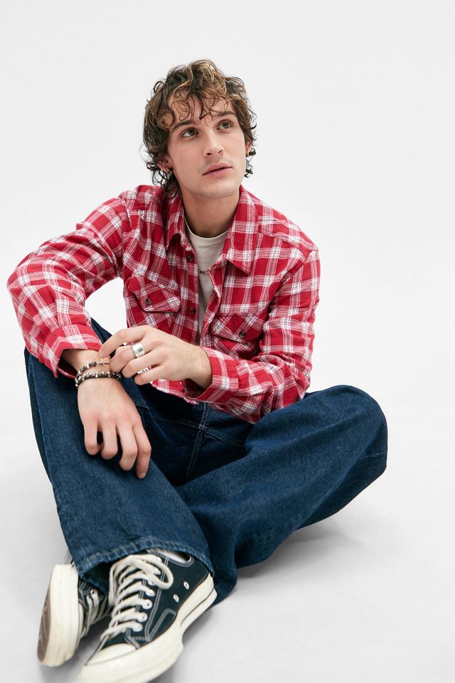 BDG Red & White Check Shirt #1
