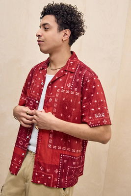 Chemise à manches courtes bandana rouge en taille: Small - BDG - Modalova
