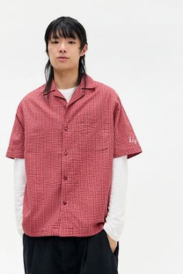 BDG Red Gingham Short Sleeve Shirt