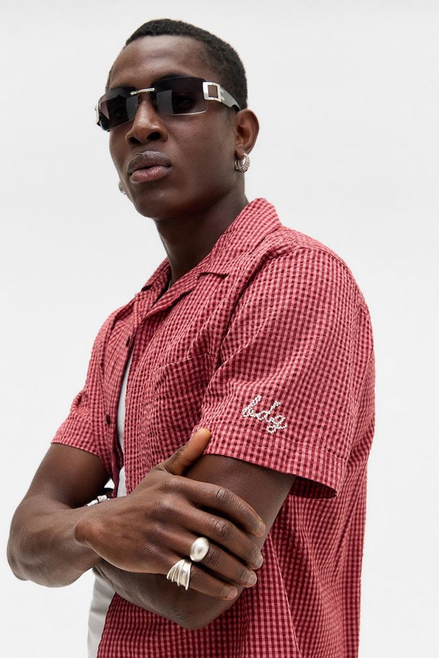 BDG Red Gingham Short Sleeve Shirt #5